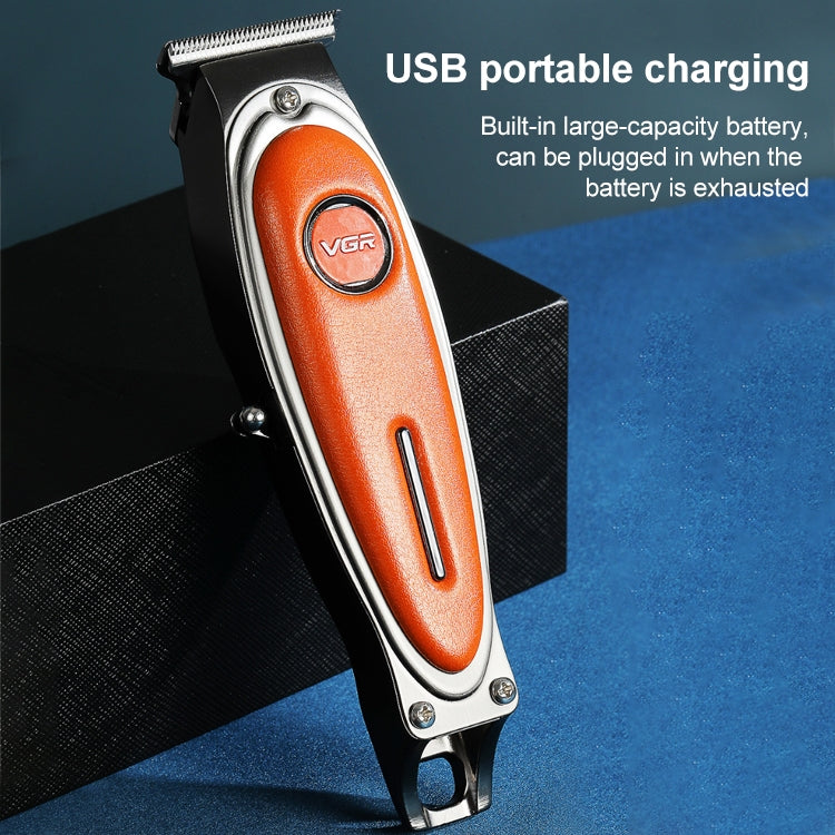 VGR V-262 5W USB Metal Leather Professional Hair Clipper