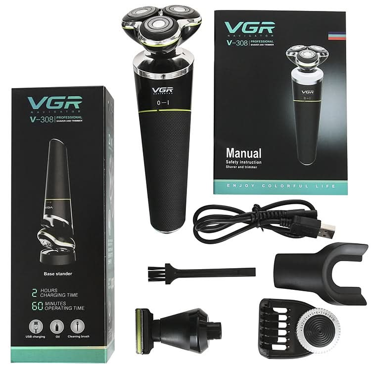 VGR V-308 2 in 1 5W USB Double-head Electric Shaver Reluova