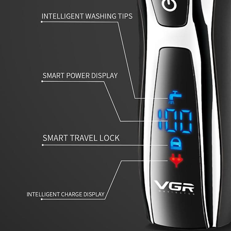 VGR V-309 6W USB Electric Shaver with LED Digital Display Reluova