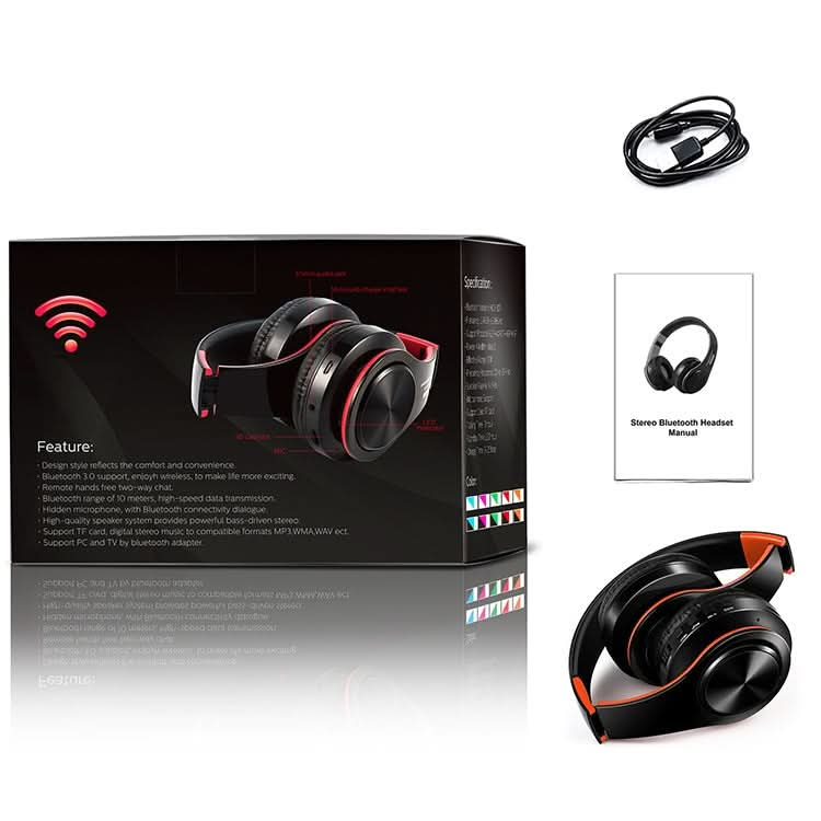 Tourya B7 Wireless Bluetooth Headset Foldable Headphone Adjustable Earphones with Microphone