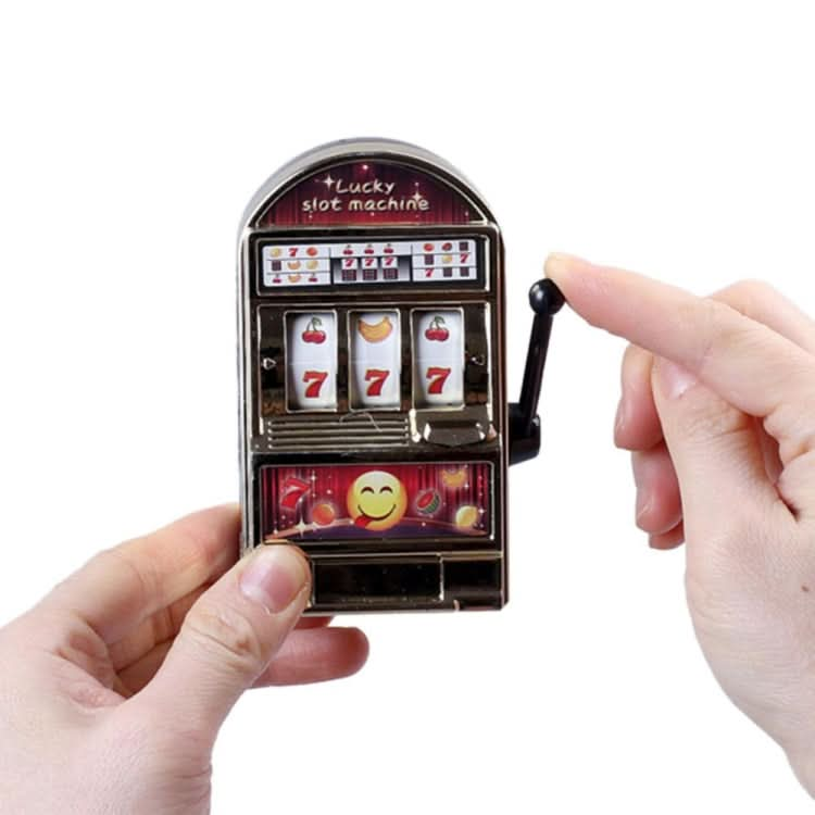 Mini Slot Machine Toy Rotatable Stress Reliever Children Party Jackpot Funny Jokes Play Toy, Random Color Reluova