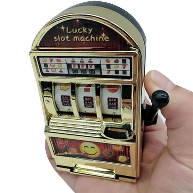 Mini Slot Machine Toy Rotatable Stress Reliever Children Party Jackpot Funny Jokes Play Toy, Random Color Reluova