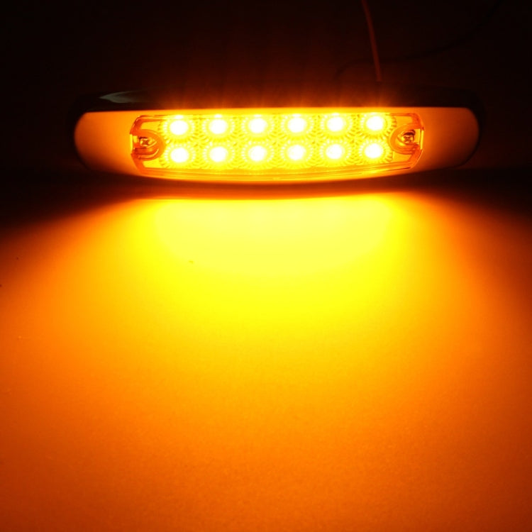 10 PCS LED Clearance Yellow Light 12 LEDs 24V 6000K Heavy Truck Side Lamp for Peterbilt