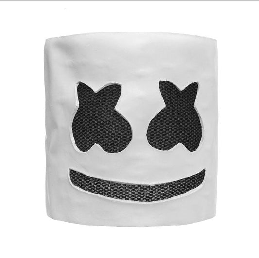 Fashionable Halloween Party Marshmallow Mask Night Club Latex White Mask Adult DJ Cosplay Costume Helmet My Store