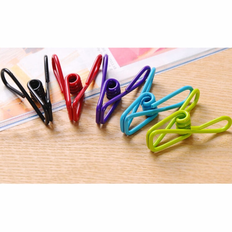 10 PCS Candy Color Atrong Aolid Stainless Steel Multi-purpose Food Clip Crying Clip, Random Color Delivery