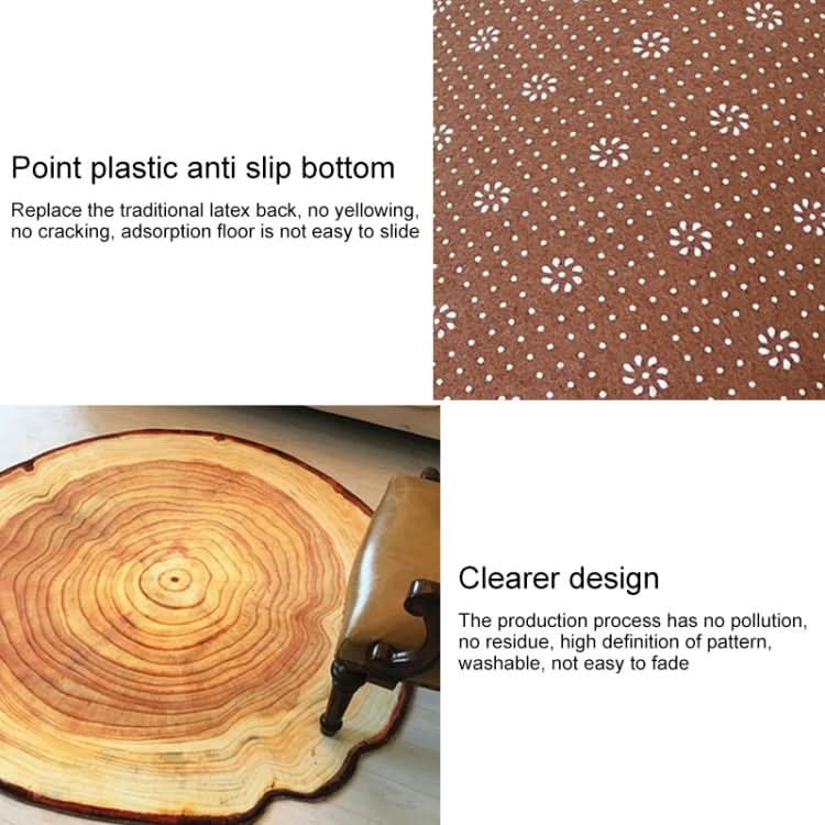 3D Growth Ring Pattern Bathroom  Living Room Carpets Home Decor Mat