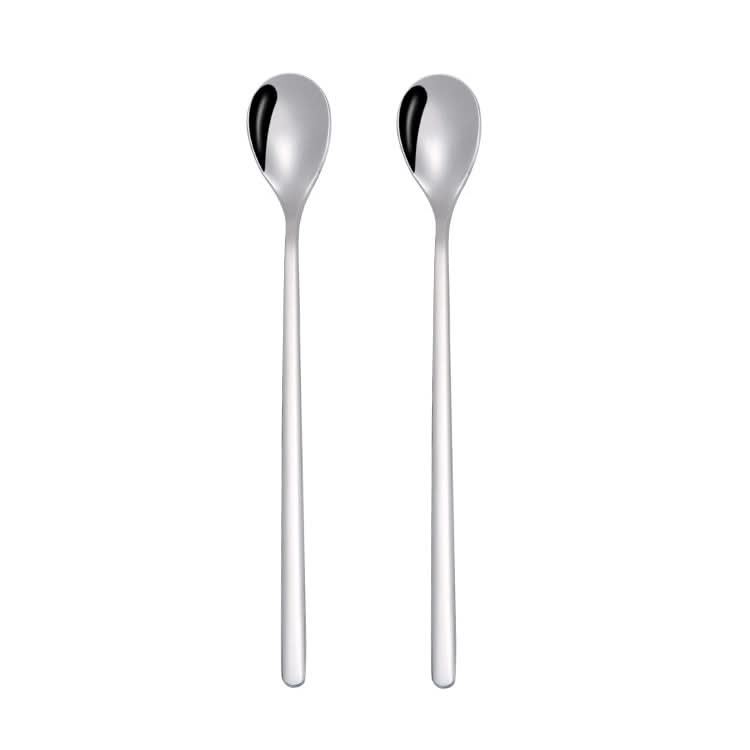 2 PCS Stainless Steel Spoon Creative Coffee Spoon Bar Ice Spoon Gold Plated Long Stirring Spoon-Reluova