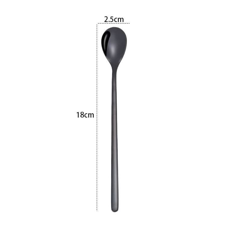 2 PCS Stainless Steel Spoon Creative Coffee Spoon Bar Ice Spoon Gold Plated Long Stirring Spoon-Reluova