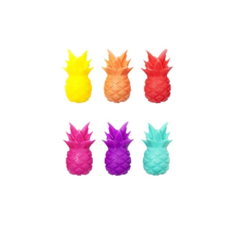 6pcs / Set Wine Glass Silicone Pineapple Mark Distinguisher Party Fruit Shape Cup Mark-Reluova