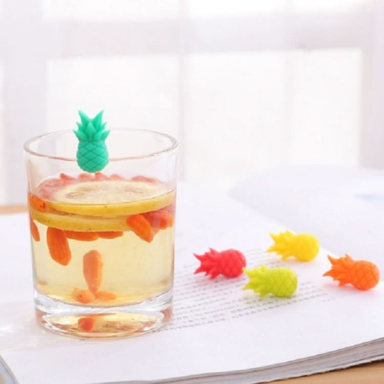 6pcs / Set Wine Glass Silicone Pineapple Mark Distinguisher Party Fruit Shape Cup Mark-Reluova