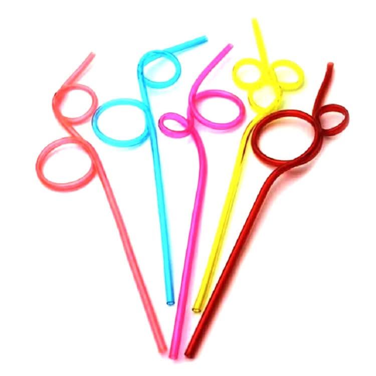 10 PCS Creative Plastic Curved Straws, Random Color Style Delivery - Reluova