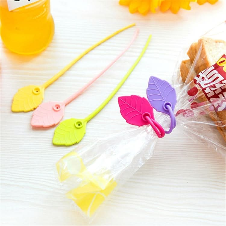 20 PCS Environmental Protection Silicone Plastic Bag Sealing Clip Food Bag Bundle Cable Tie, Random Color Delivery-Reluova