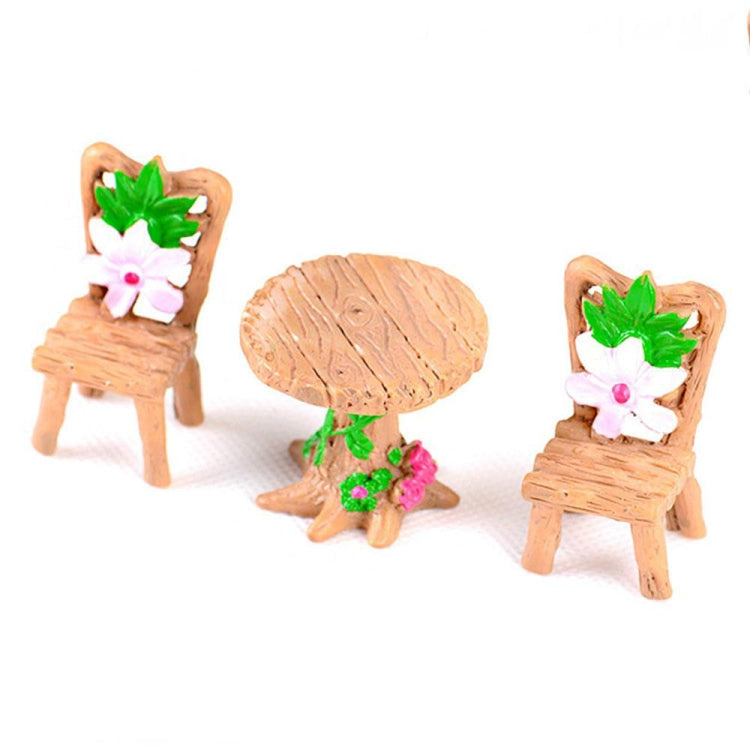 2 Sets Doll House Miniature Furniture Table and Chair Set Children Toys Gifts-Reluova