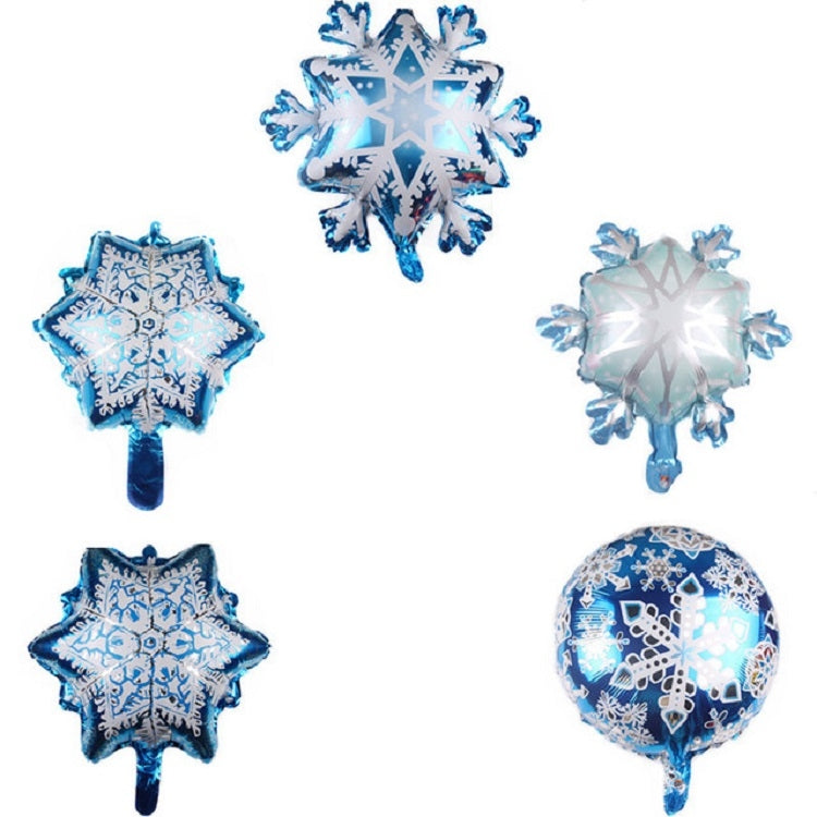 5 PCS Snowflake Shaped Holiday Decoration Aluminum Film Balloon My Store