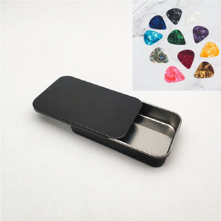 2 PCS Slide Sliding Iron Box Guitar Picks Music Equipment Accessories Storage Box-Reluova