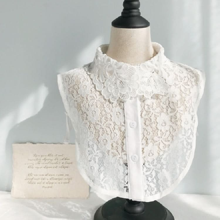 Women Autumn and Winter Lace Wild Fake Collar Shirt Decoration Collar Reluova