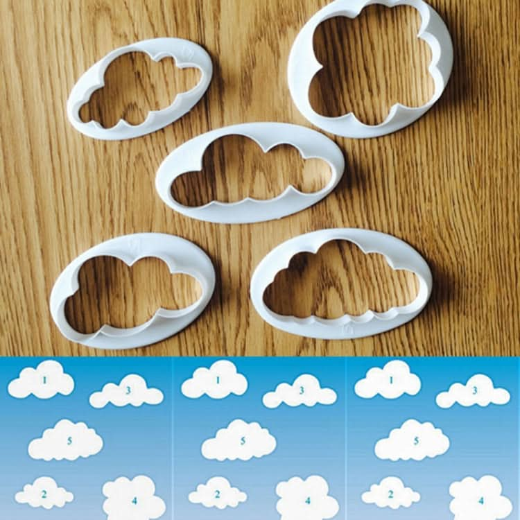 10 PCS Cake Mold Cloud Fondant Cake Decoration Printing Die Cutting Mold - Reluova