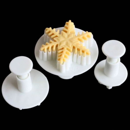 6 PCS Fondant Cake Tool Fine Snowflake Spring Mould Set-Reluova