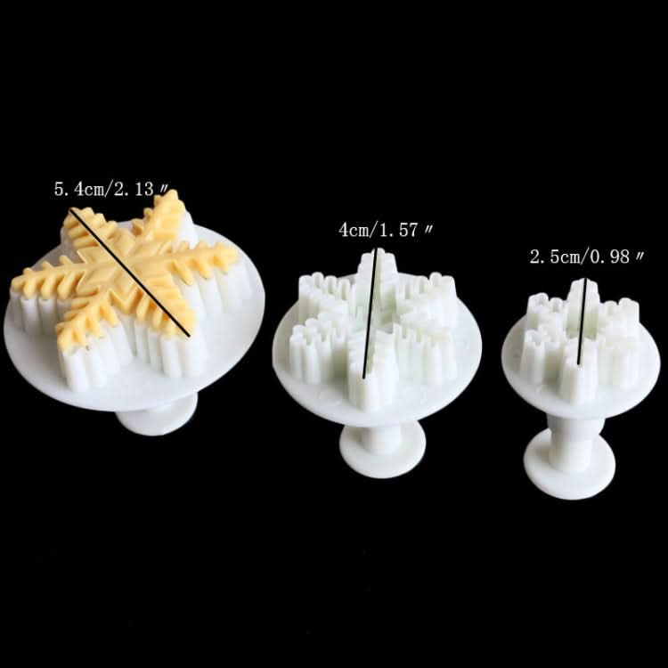 6 PCS Fondant Cake Tool Fine Snowflake Spring Mould Set-Reluova