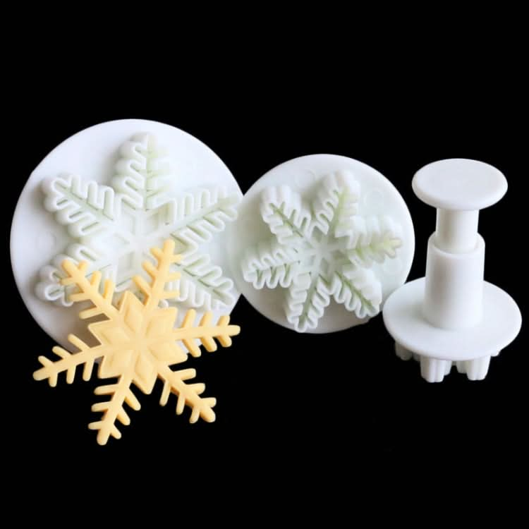 6 PCS Fondant Cake Tool Fine Snowflake Spring Mould Set-Reluova