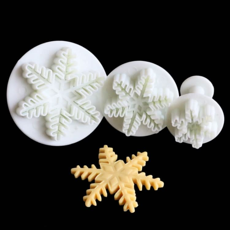 6 PCS Fondant Cake Tool Fine Snowflake Spring Mould Set-Reluova