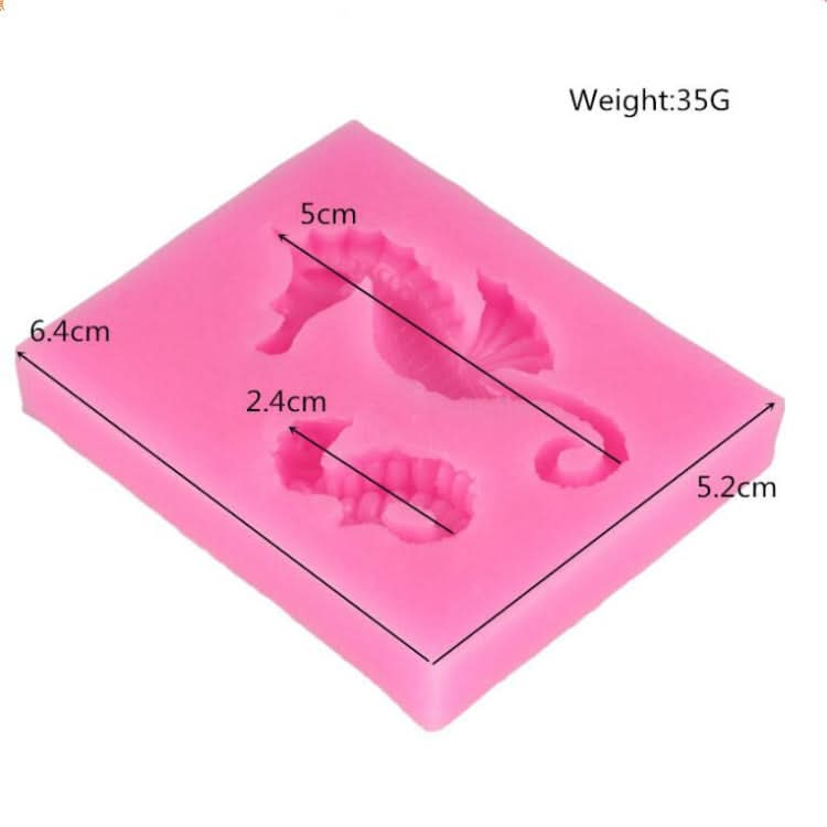 2 PCS Hippocampus DIY Modeling Mold Fondant Silicone Cake Chocolate Mold Baking Tool-Reluova