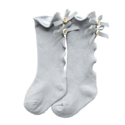 Baby Cute High Knee Fungus Lace Bow Socks Reluova