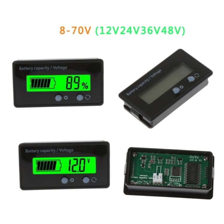 GY-6S 12V Lead-acid Battery Power Meter Lithium Battery Capacity Indicator Display Tester Percentage Voltmeter My Store