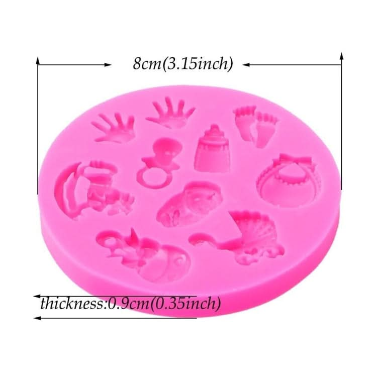 2 PCS Baby Hand Foot Shape DIY Mold Fondant Silicone Cake Chocolate Mold Baking Tool-Reluova