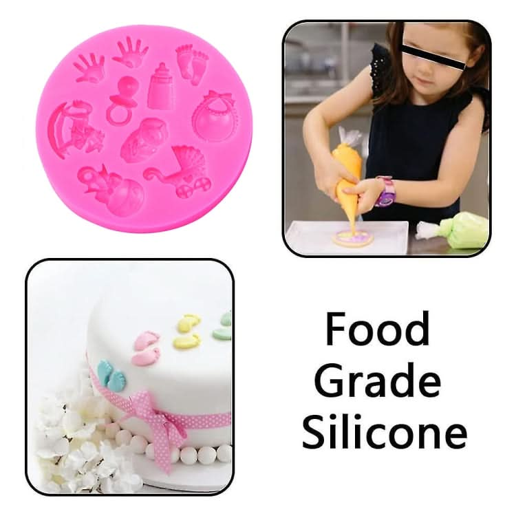 2 PCS Baby Hand Foot Shape DIY Mold Fondant Silicone Cake Chocolate Mold Baking Tool-Reluova