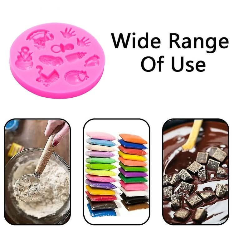 2 PCS Baby Hand Foot Shape DIY Mold Fondant Silicone Cake Chocolate Mold Baking Tool-Reluova