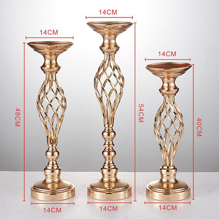 Gold Plated Wrought Iron Candlestick Window Wedding Props Decoration My Store