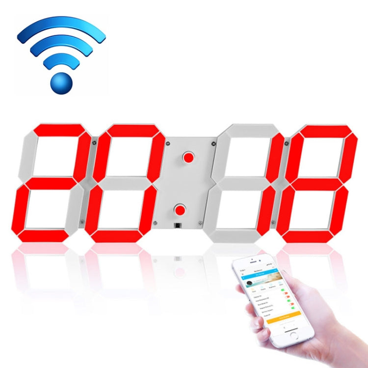 LED Digital Clock Living Room Wall Clock Creative WIFI Clock US Plug My Store