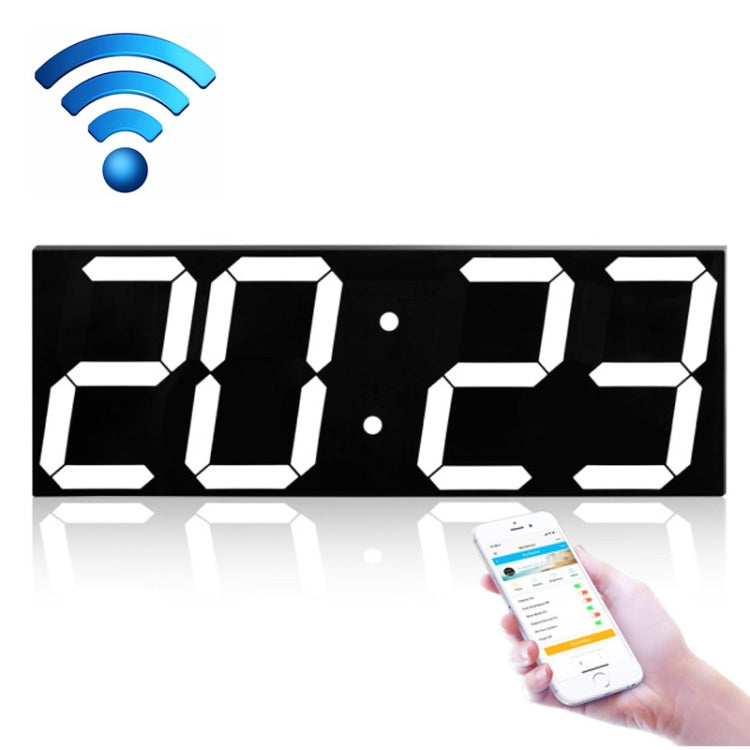 LED Digital Clock Living Room Wall Clock Creative WIFI Clock US Plug My Store