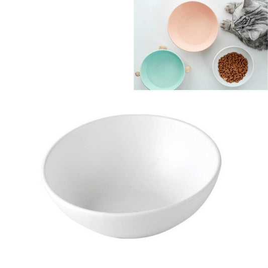 15cm/300ml Cat Dog Food Bowl Pet Ceramic Bowl, Style:Bowl(White)-Reluova