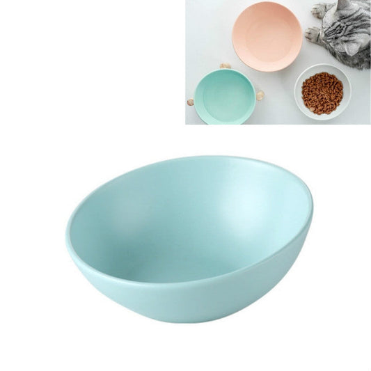 15cm/300ml Cat Dog Food Bowl Pet Ceramic Bowl, Style:Bowl(Blue)-Reluova