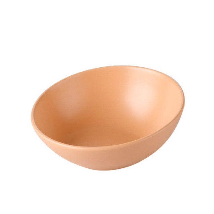 18cm/600ml Cat Dog Food Bowl Pet Ceramic Bowl, Style:Bowl(Orange)-Reluova