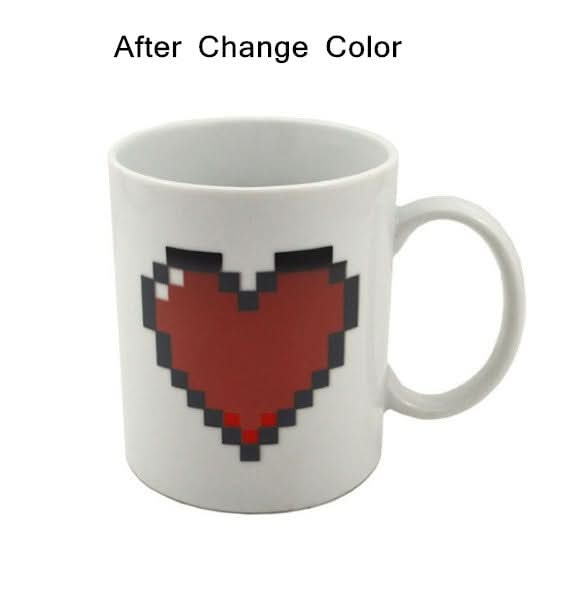 Creative Heart Magic Temperature Changing Cup Color Changing Chameleon Mugs Heat Sensitive Coffee Tea Milk Cup - Reluova