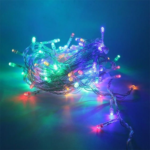 50M LED String Lights Christmas New Year Garland Decoration for Street Room House Garden Outdoor Use DIY Decor EU US Plug in