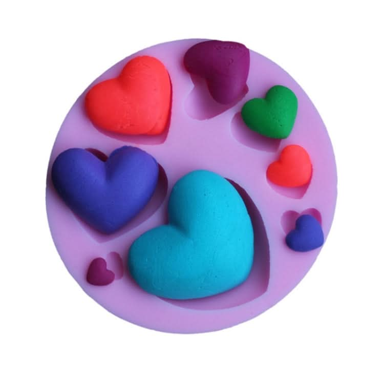 2 PCS DIY Baking Cake Mold Love Pattern Fondant Silicone Mold-Reluova