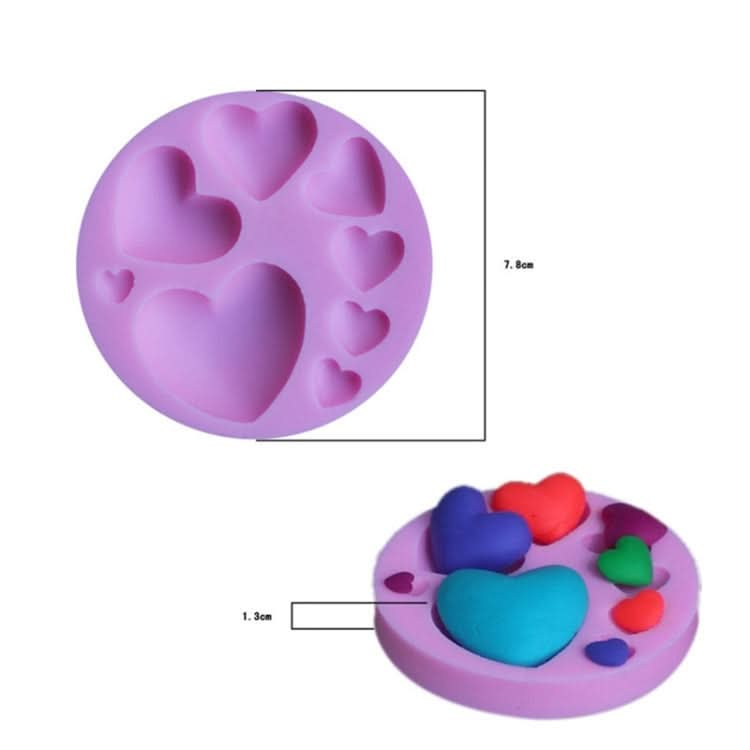 2 PCS DIY Baking Cake Mold Love Pattern Fondant Silicone Mold-Reluova