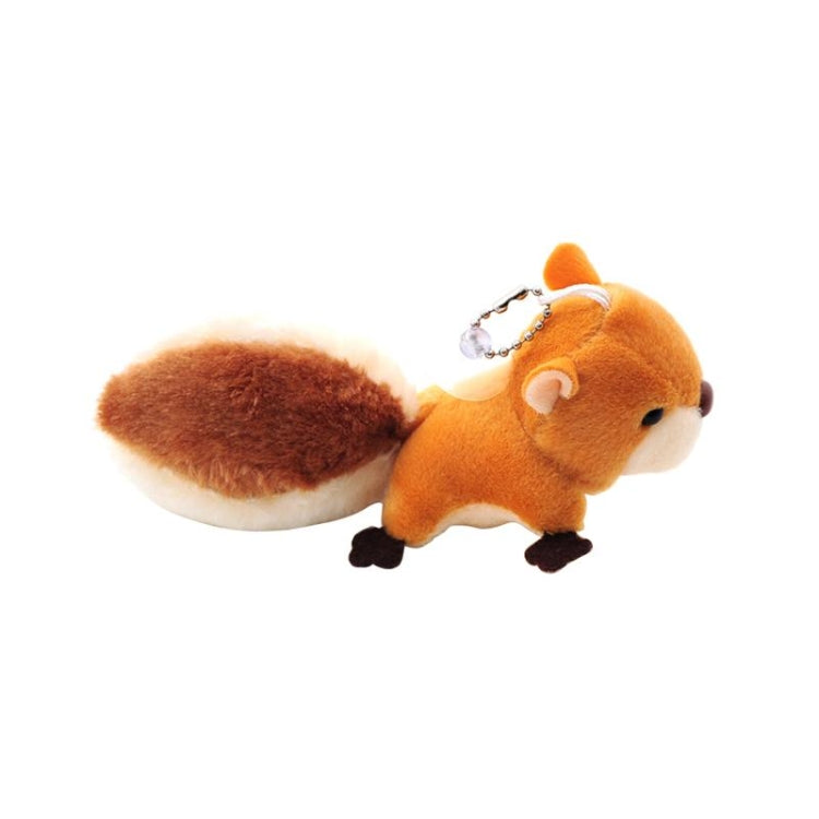 Squirrel Plush Toy Stuffed Animal Keychain Doll Key Ring Bag Pendant with Sucker Plush Keychains Toys (Brown) Reluova