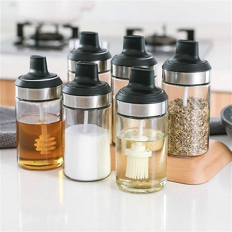 Kitchenware Seasoning Jar Spoon Cover Integrated Sealing Moisture-proof Cruet - Reluova