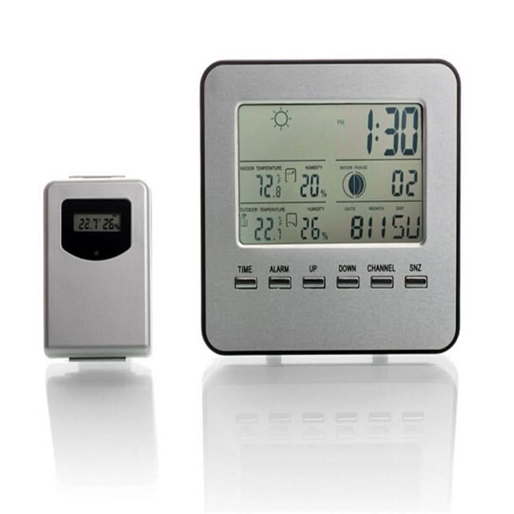 Wireless Indoor And Outdoor Temperature And Humidity Meter Alarm Clock Reluova