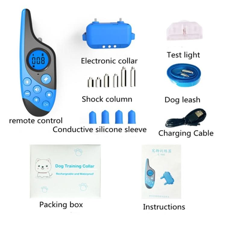 500m Charging Remote Control Dog Training Device Pet Bark Stopper-Reluova