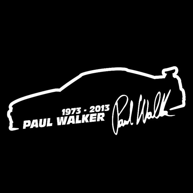 10 PCS Paul Walker Fashion Car Styling Vinyl Car Sticker, Size: 13x5cm