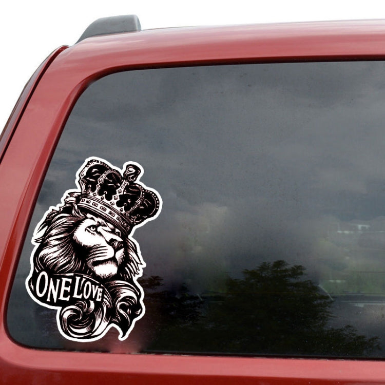 5 PCS YJZT One Love Lion Crown PVC Animal Car Sticker, 10x15.3CM ÎҵÄÉ̵ê