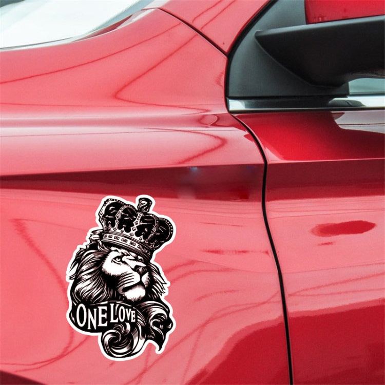 5 PCS YJZT One Love Lion Crown PVC Animal Car Sticker, 10x15.3CM ÎҵÄÉ̵ê