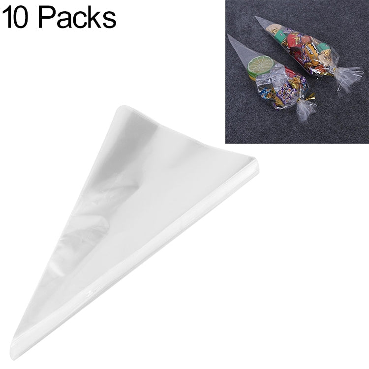 50pcs / Pack DIY Wedding Birthday Party Transparent Candy Cone Storage Bag My Store