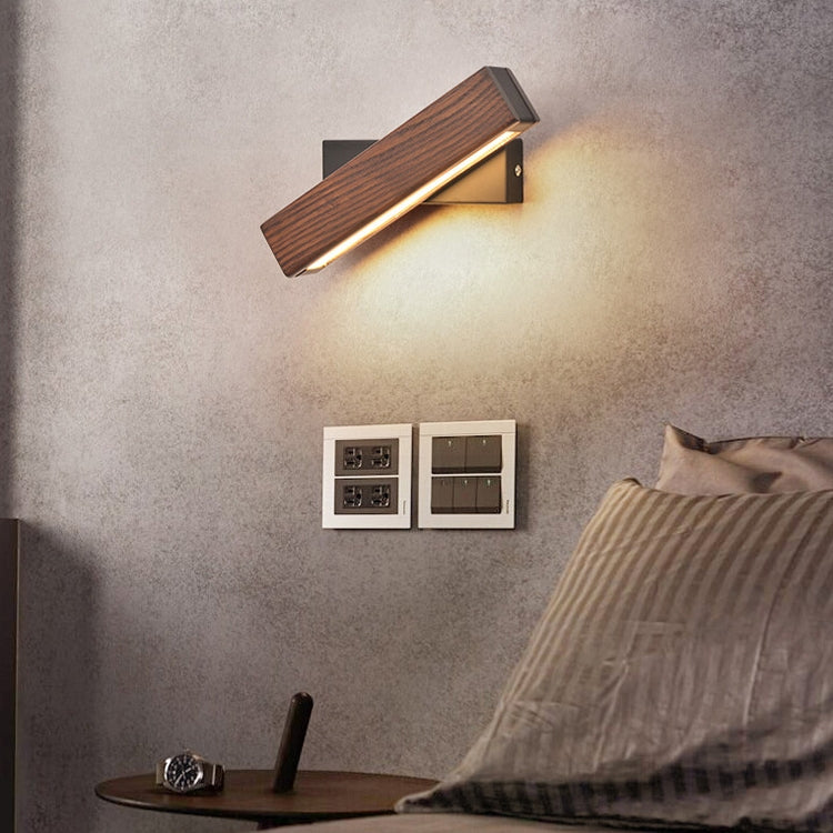 Simple Rotatable Bedside Bedroom Wall Lamp Warm Night Light My Store